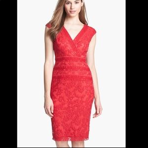 Gorgeous red lace designer dress
